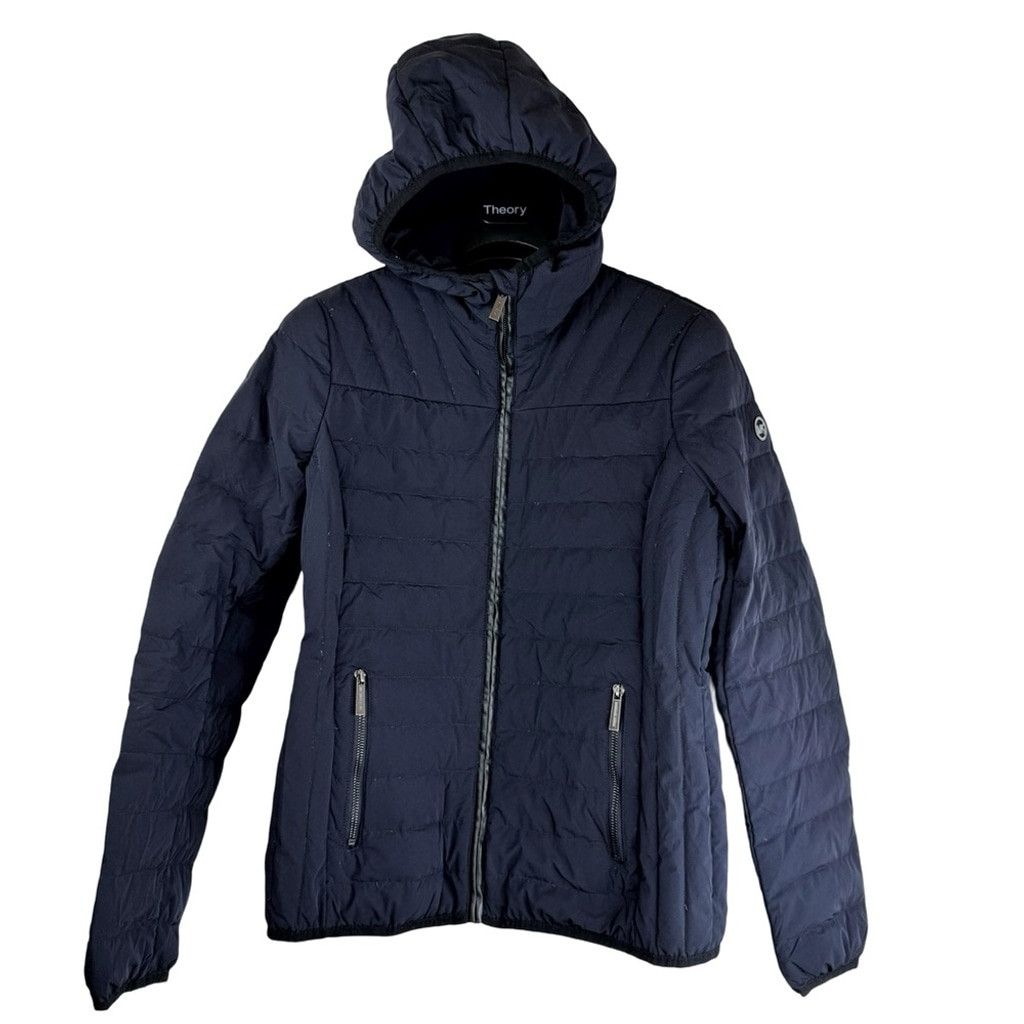 MICHAEL KORS Men Designer Navy Packable Down Puffer Jacket S