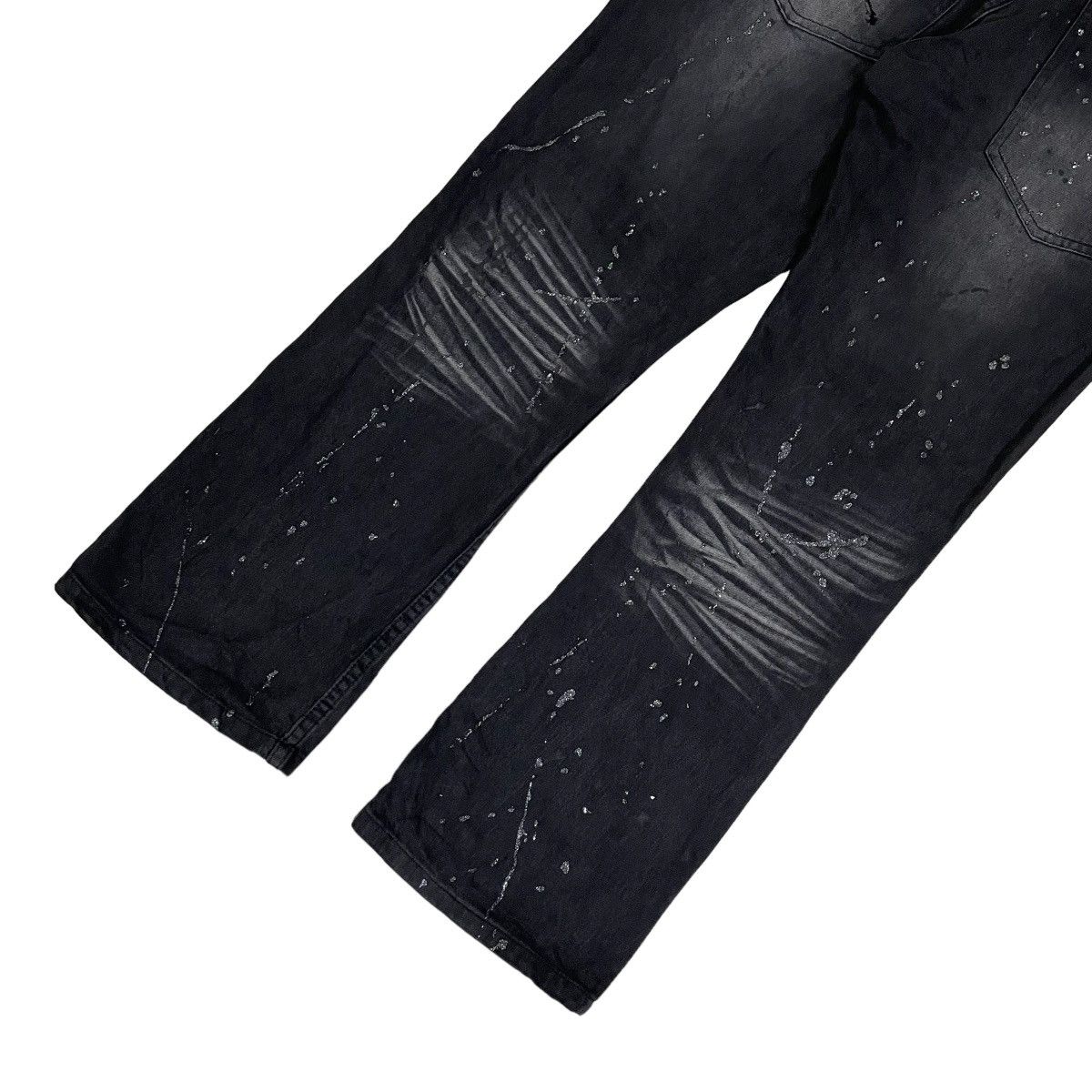 If Six Was Nine Vintage Y2K Flared Rare Faded Splatter Paint Design Size US 28 / EU 44 - 11 Thumbnail