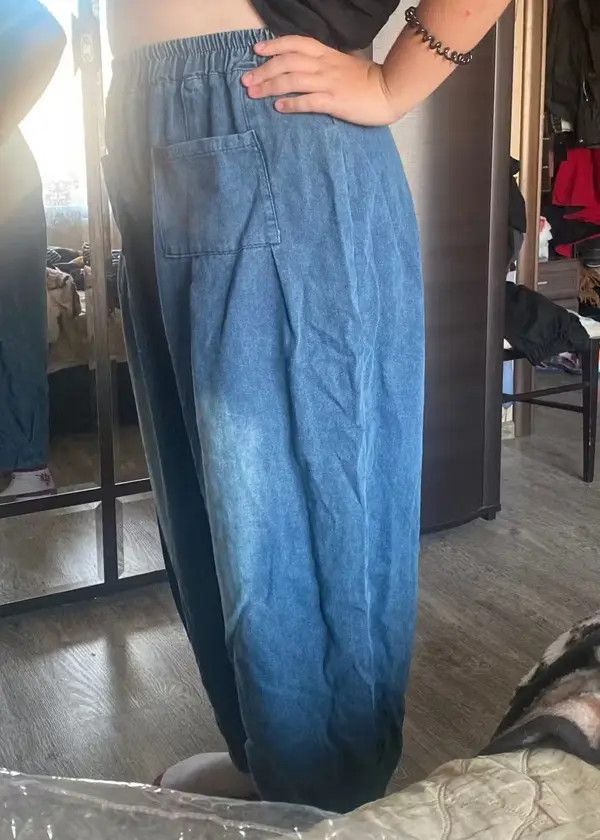 Other Baggy Oversize Jeans Women Denim Casual Cross Pants Size 26" / US 2 / IT 38 - 3 Thumbnail
