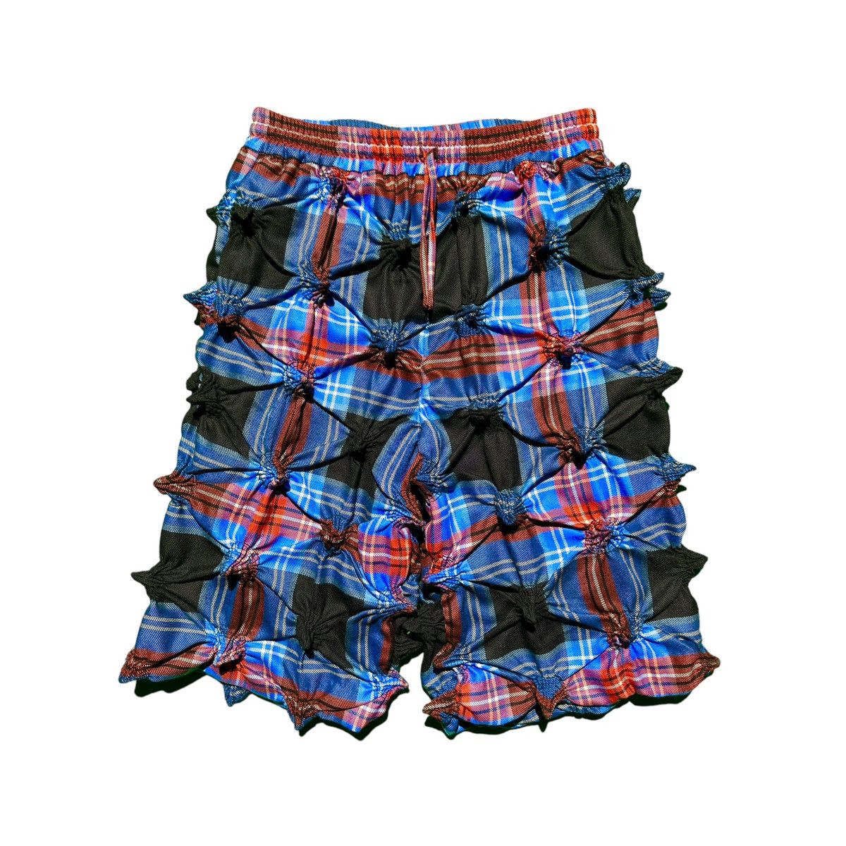 Charles Jeffrey LOVERBOY Runway Spiked tartan plaid adjustable shorts Size US 31 - 1 Thumbnail