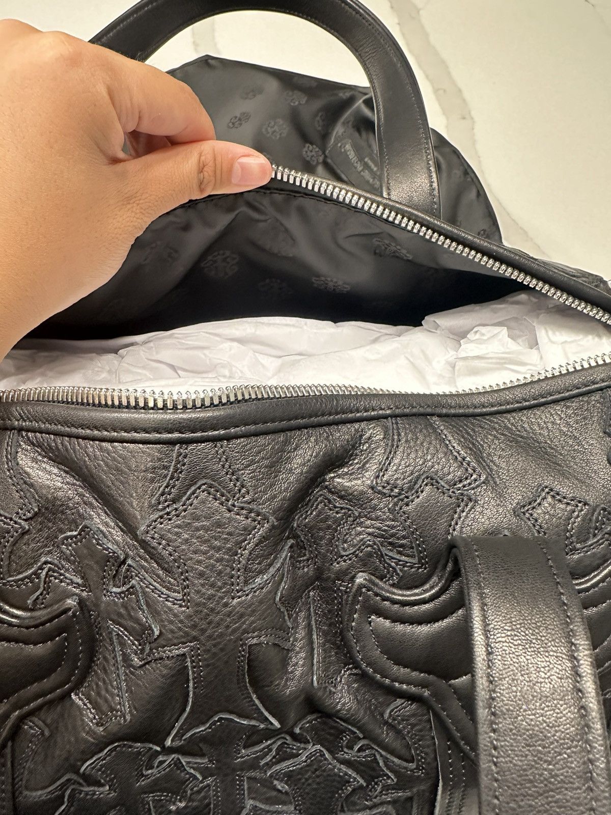 Chrome Hearts 🔥Chrome Hearts Black Cross Patches Duffle Bag🔥 Size ONE SIZE - 11 Thumbnail