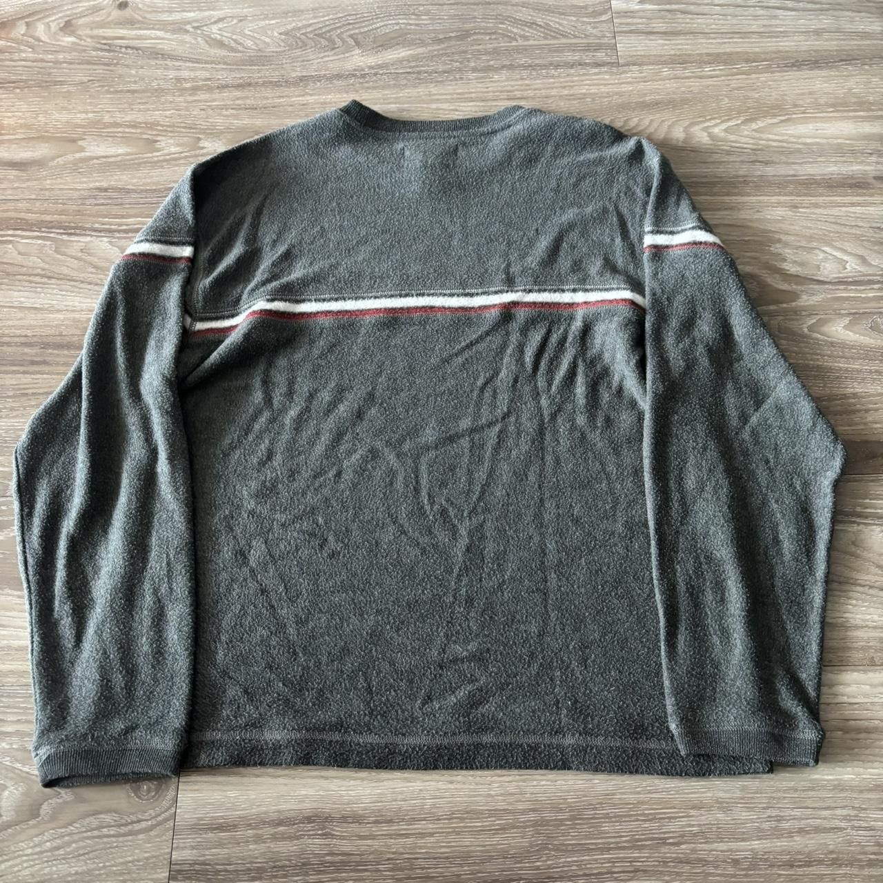 Vintage Vintage Y2K/2000s Grunge Grey Striped Skater Style Sweater! Size XL Size US XL / EU 56 / 4 - 5 Thumbnail