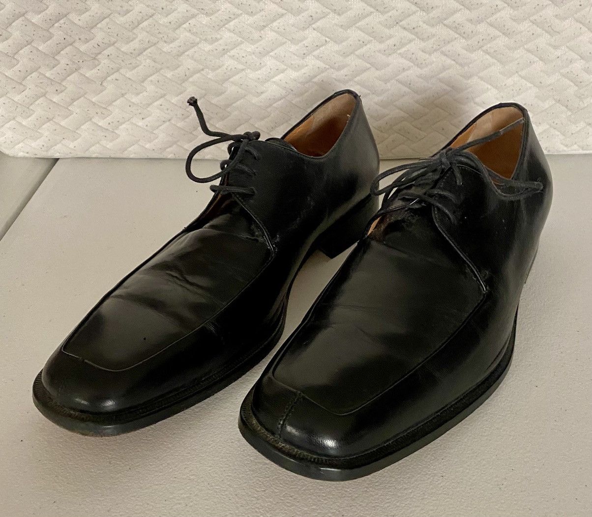 Bruno Magli Made in Italy Black Leather Split Toe Derby 11 M