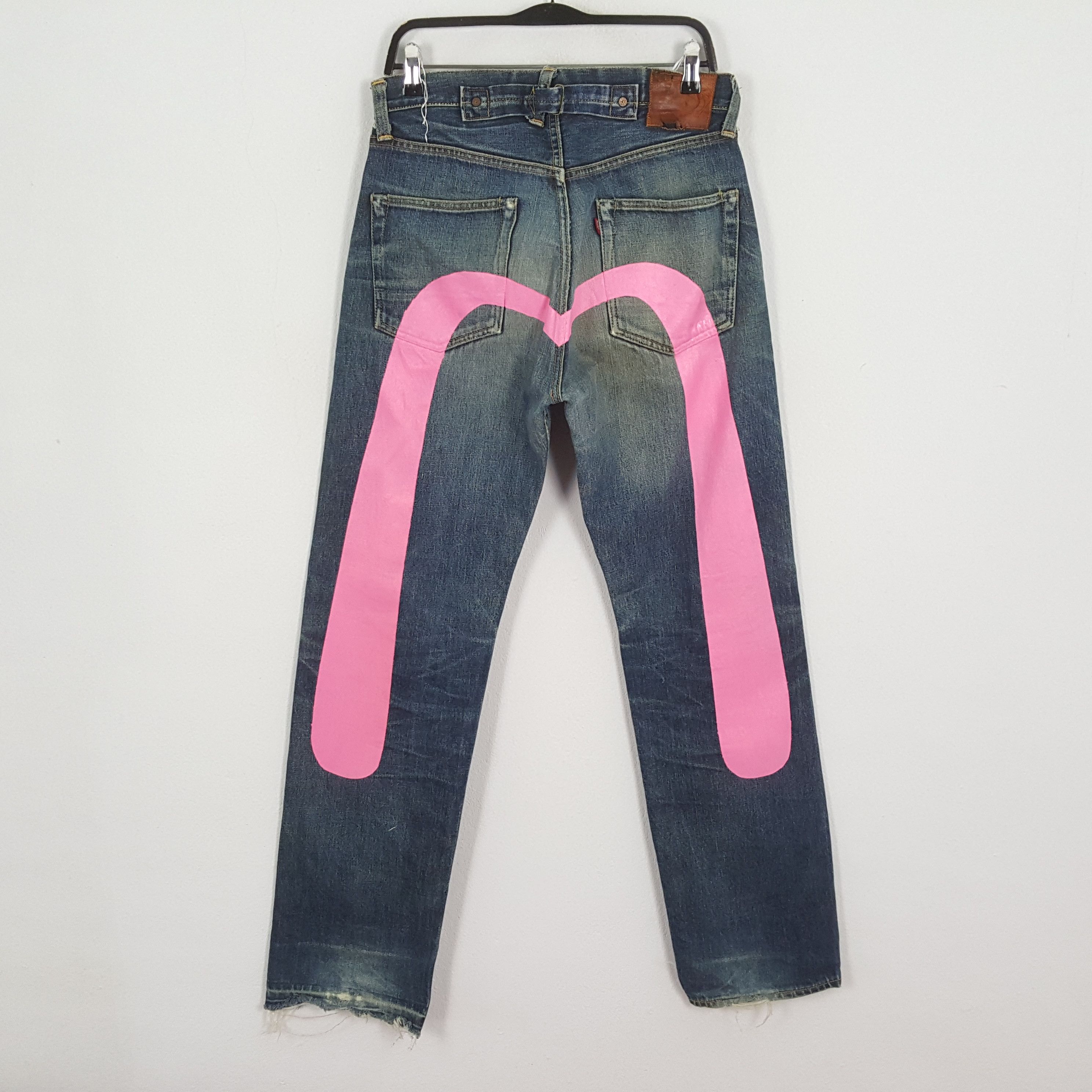 Vintage Y2K hotsell 2000s Evisu Daicock Painted Denim Jeans