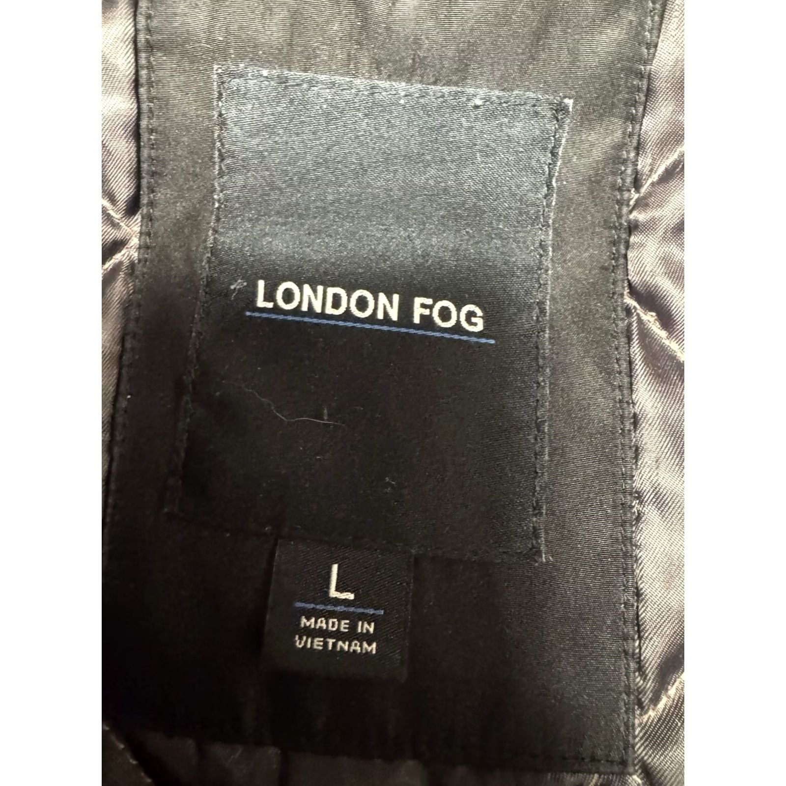 London Fog London Fog Coat Bomber Jacket Men Black L Full Zip Quilted Pockets Polyester Size US L / EU 52-54 / 3 - 5 Thumbnail