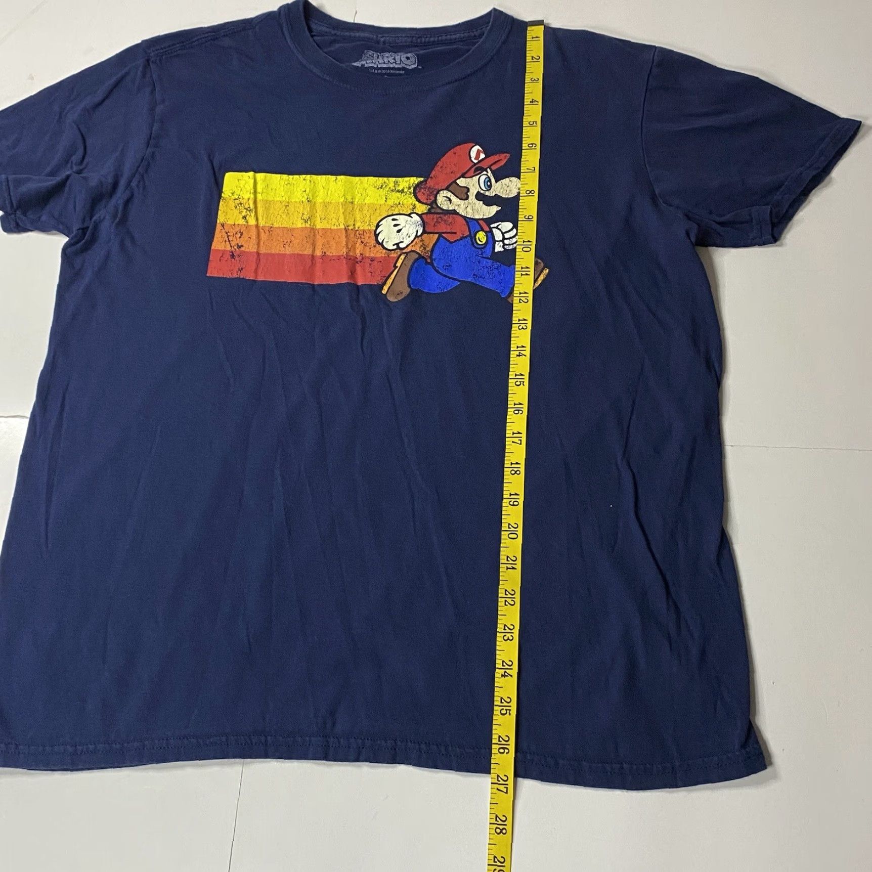 Nintendo Nintendo Super Mario Shirt Mens Adult Large Blue Graphic Crew Neck Logo T-Shirt Gaming Retro Size US L / EU 52-54 / 3 - 5 Thumbnail