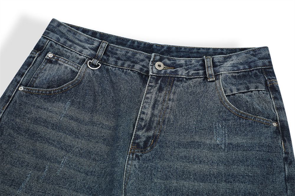 Jean American retro washed men's all-match loose jeans Size US 34 / EU 50 - 3 Thumbnail