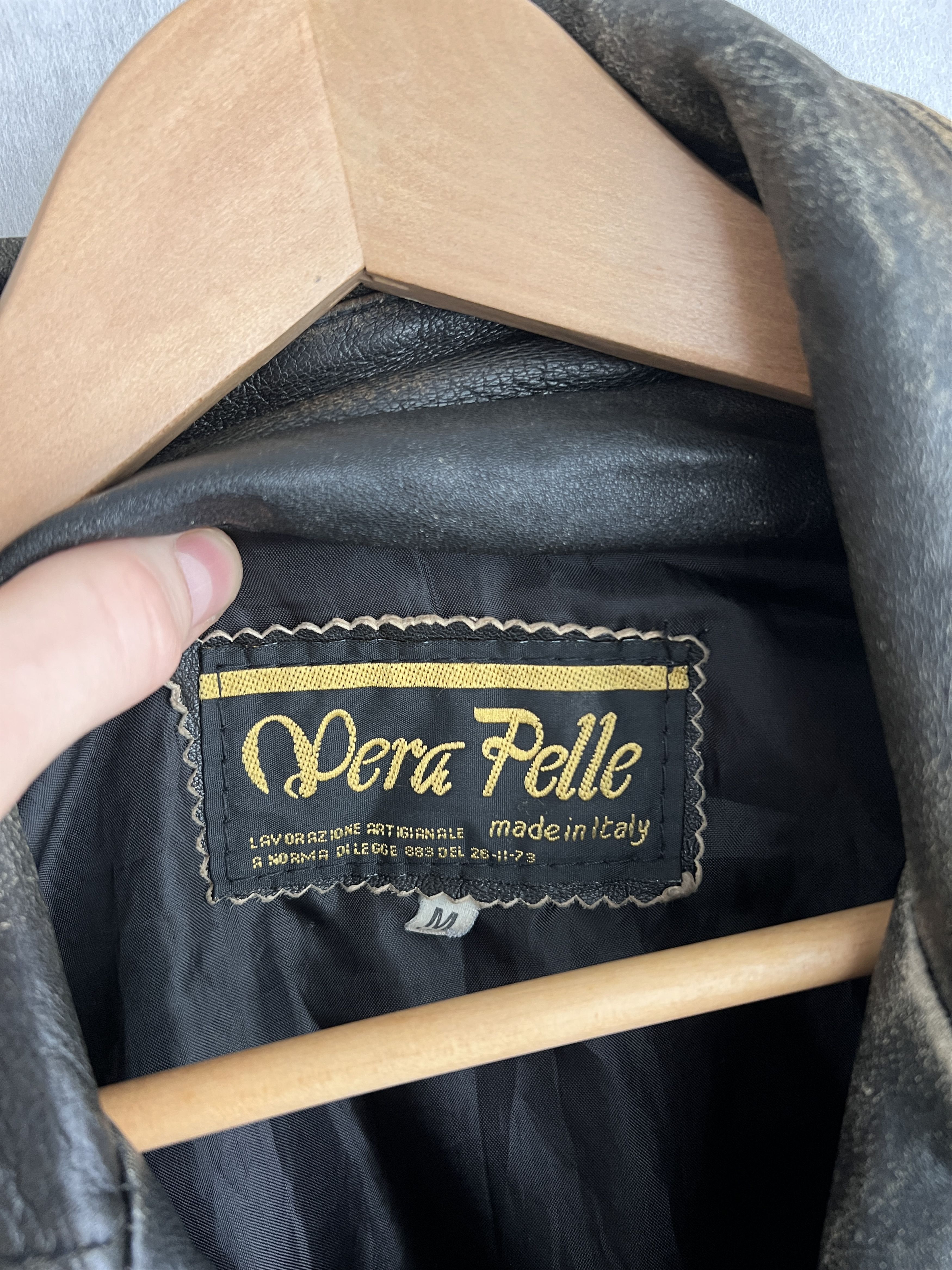 If Six Was Nine Diesel style true faded leather Jacket washed Vintage opium Size US M / EU 48-50 / 2 - 14 Thumbnail