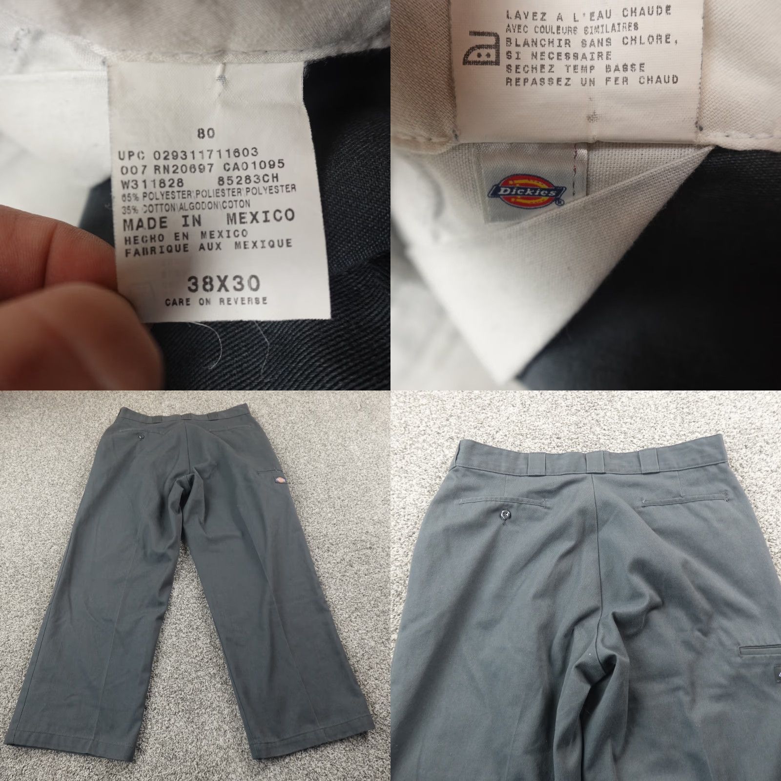 Dickies Dickies Pants Mens 38X30 Gray Chino Trousers Double Knee Outdoor Work Y2K VTG Size US 38 / EU 54 - 8 Thumbnail