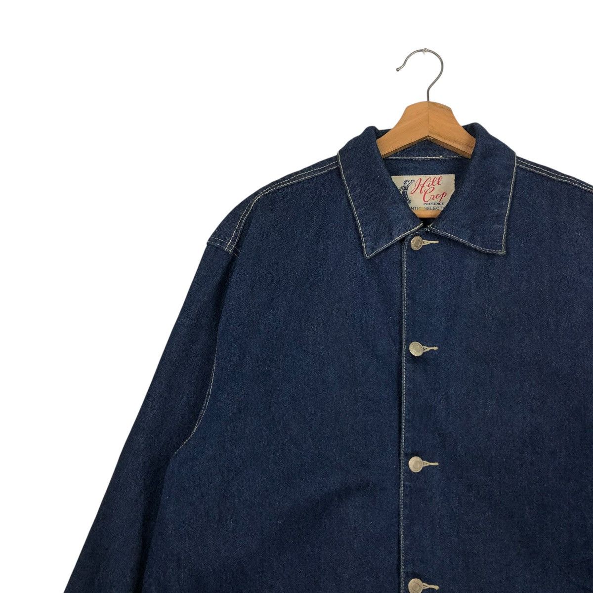 Japanese Brand 🔥VINTAGE DENIM CHORE JACKET HILL CROP POCKET ISSEY MIYAKE Size US M / EU 48-50 / 2 - 8 Thumbnail