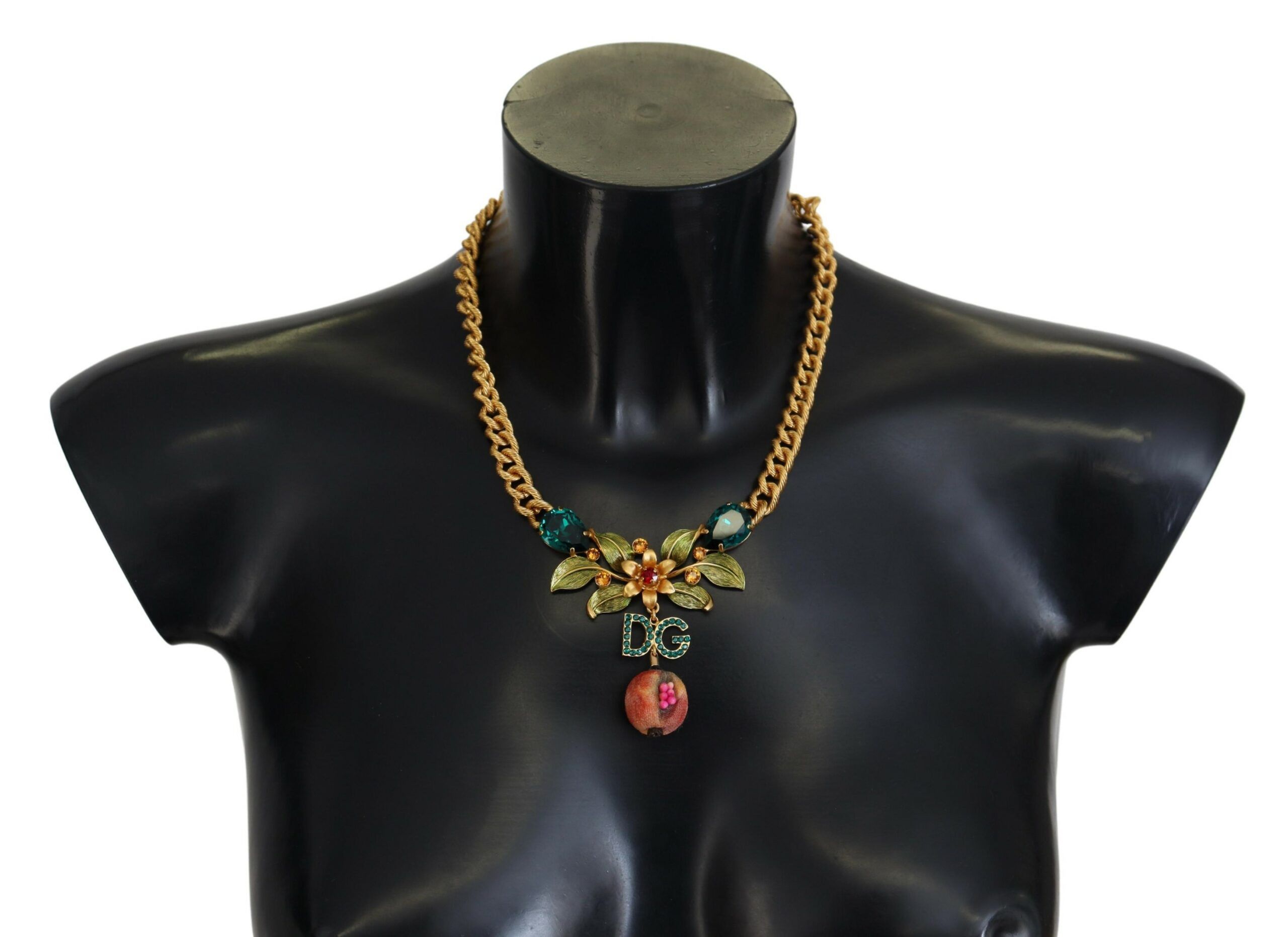 Dolce & Gabbana Elegant Gold-Tone Floral Fruit Women's Necklace Size ONE SIZE - 1 Thumbnail