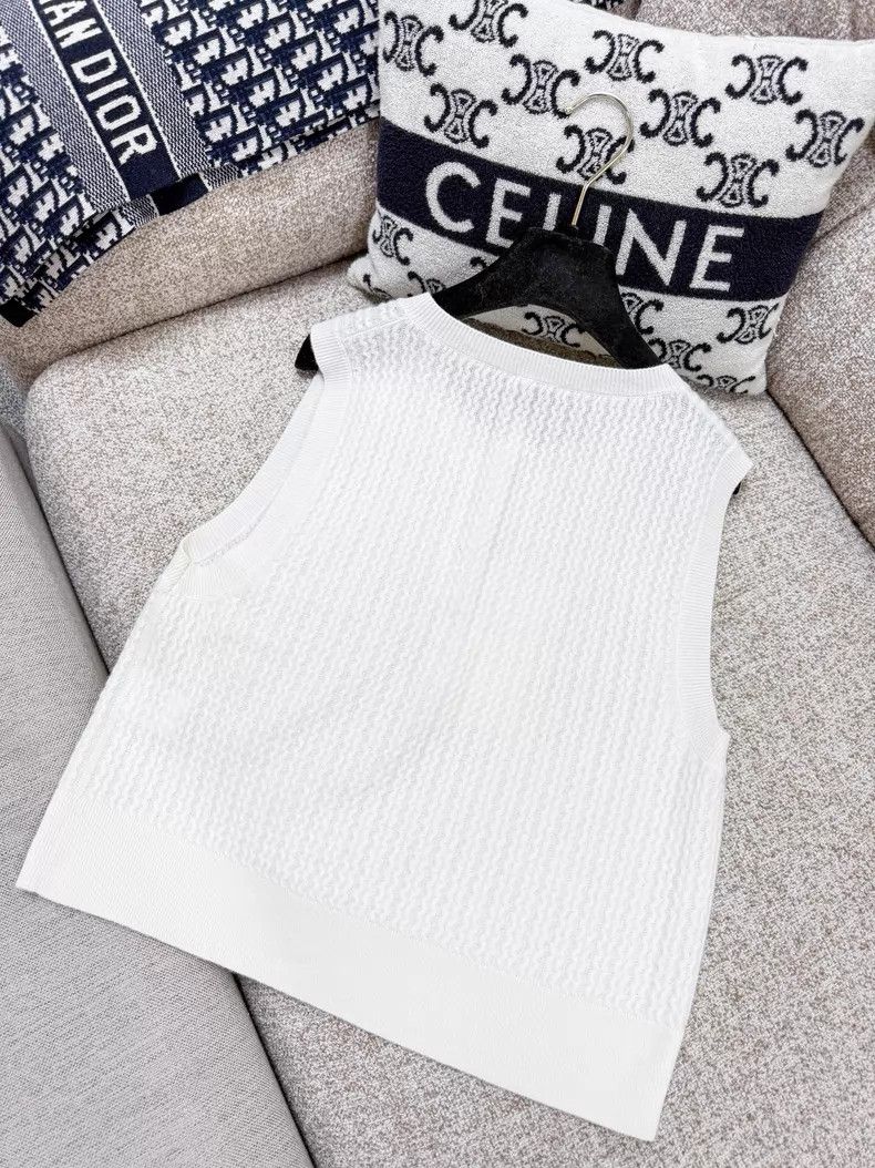Chanel Chanel Cashmere knitted vest Size M / US 6-8 / IT 42-44 - 3 Thumbnail
