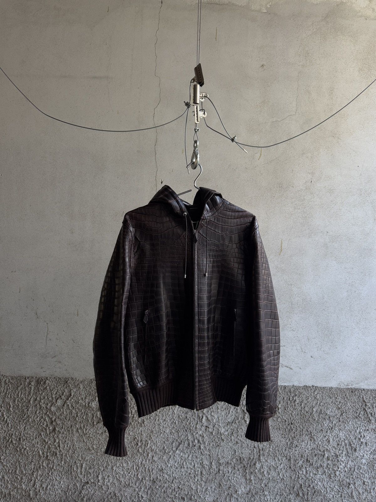Hermes SOLD SOLD Hermès Crocodile Leather Special Order 1/1 Jacket Size US M / EU 48-50 / 2 - 2 Thumbnail