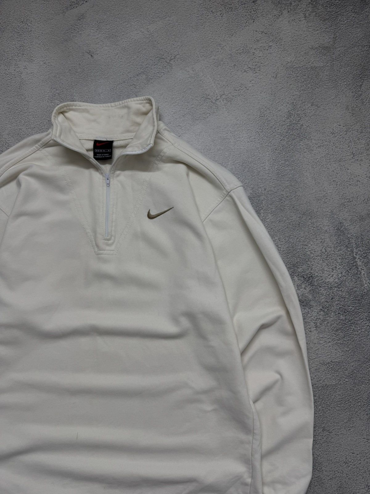 Nike Vintage Nike 1/4 Zip Sweatshirt White 00’s Size M / US 6-8 / IT 42-44 - 5 Thumbnail