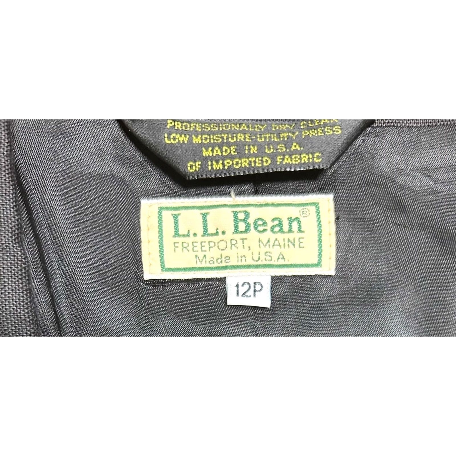 Vintage VINTAGE L.L.Bean Freeport Main Black Blazer Women’s Sz 12P 1 Button USA Polyester Lined Mid-Length cardigan? Size XL / US 12-14 / IT 48-50 - 7 Thumbnail