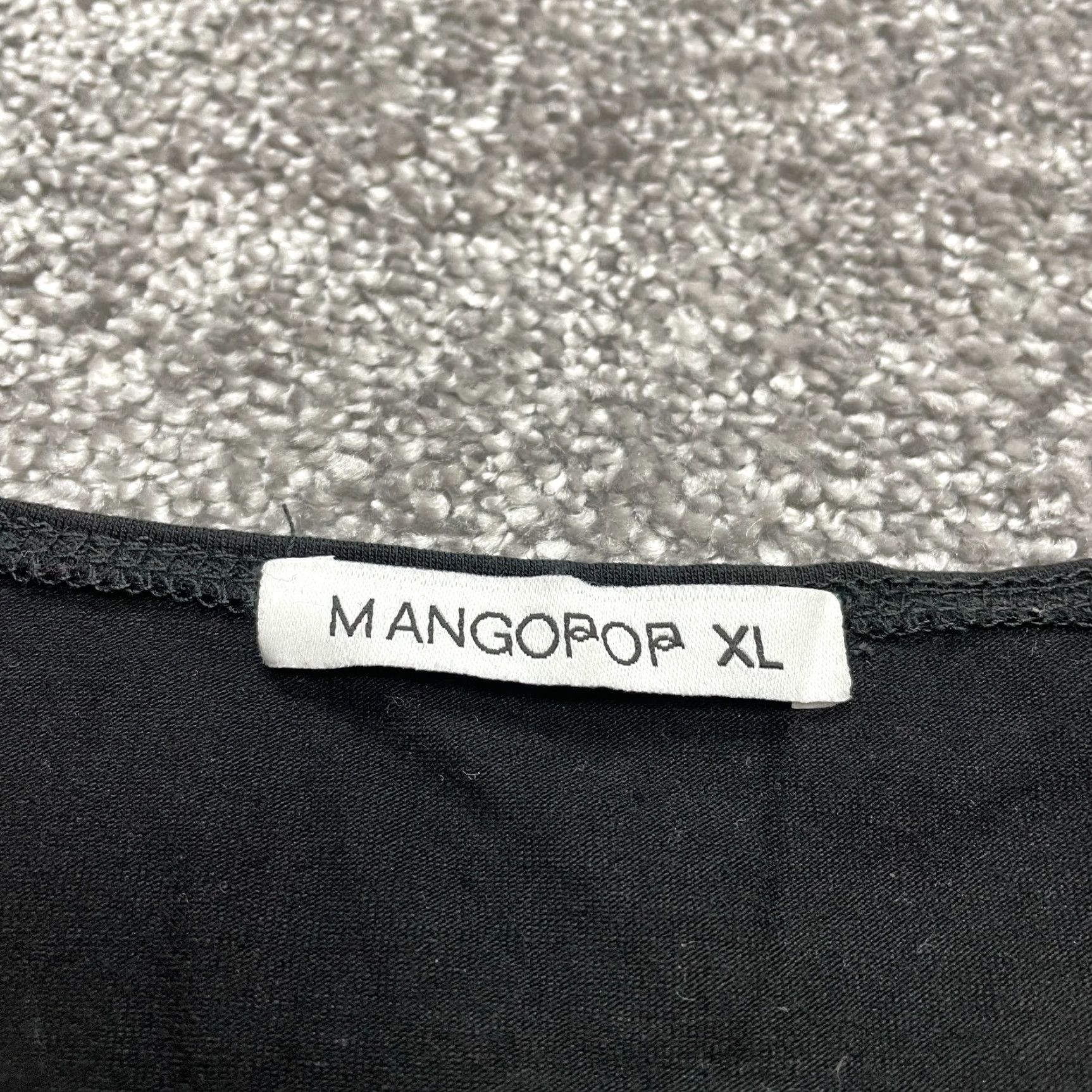 Vintage Mangopop Bodysuit Womens XL Black Long Sleeve Snap Button One Piece Soft New NWT Size XL / US 12-14 / IT 48-50 - 2 Thumbnail