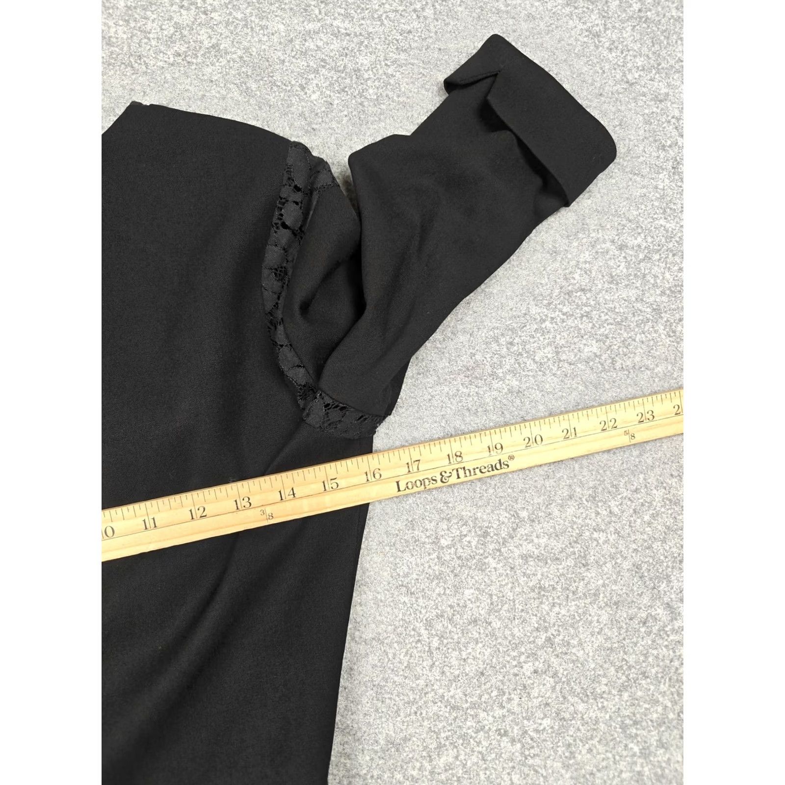 Black Halo Black Halo Dress Womens 6 Black Lace Panel Sheath Midi 3/4 Sleeve Style 208308 Size M / US 6-8 / IT 42-44 - 7 Thumbnail