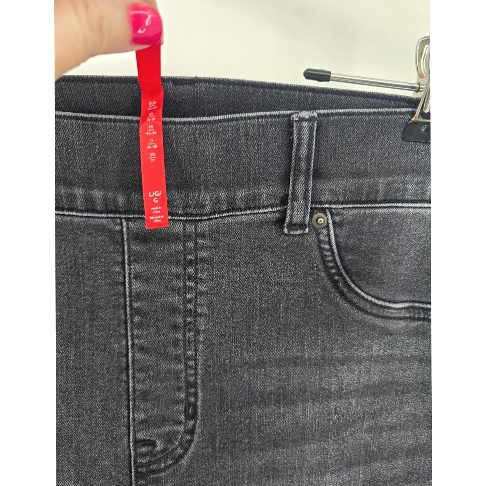Spanx Spanx Jeans Womens Large Black Skinny Pull On High Rise Tummy Control Size 36" / US 14 / IT 50 - 3 Thumbnail