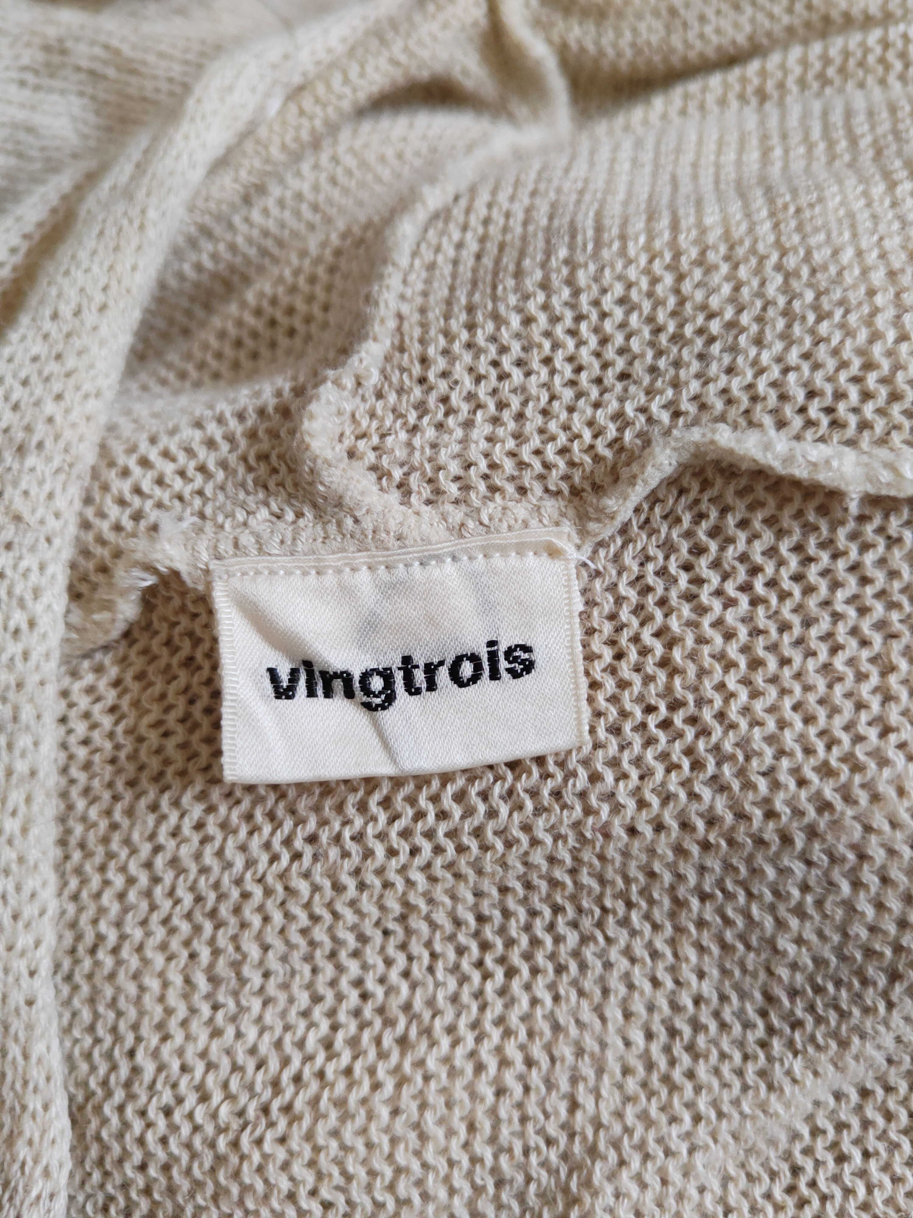 Japanese Brand × Vintage Vingtrois Beige Knitwear Cardigan vintage #S2374 Size S / US 4 / IT 40 - 13 Thumbnail