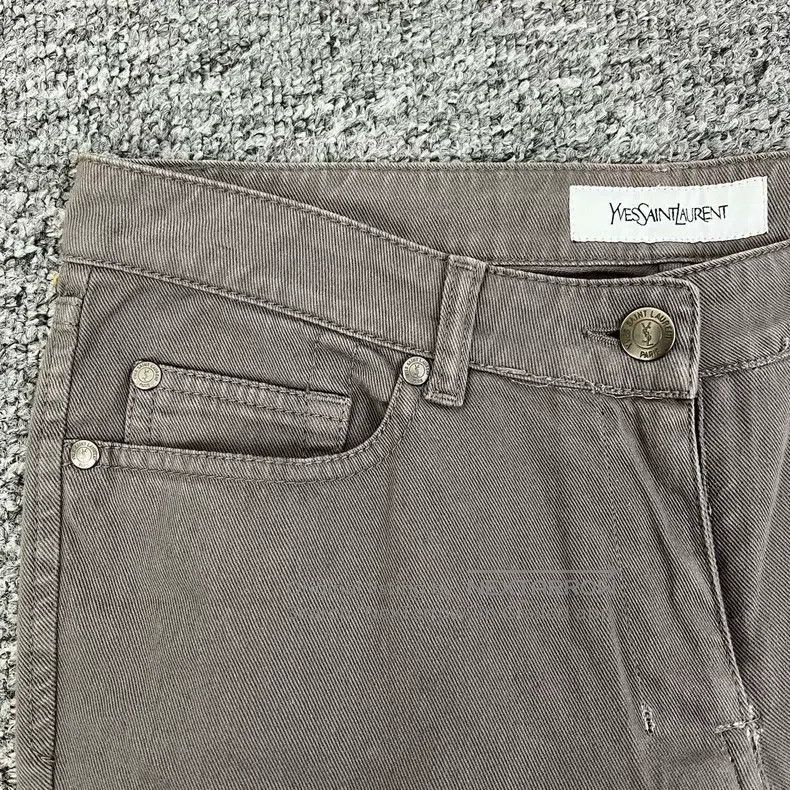 Saint Laurent Paris Saint Laurent Paris Solid Color Flare Denim Pants Size 37" - 3 Thumbnail