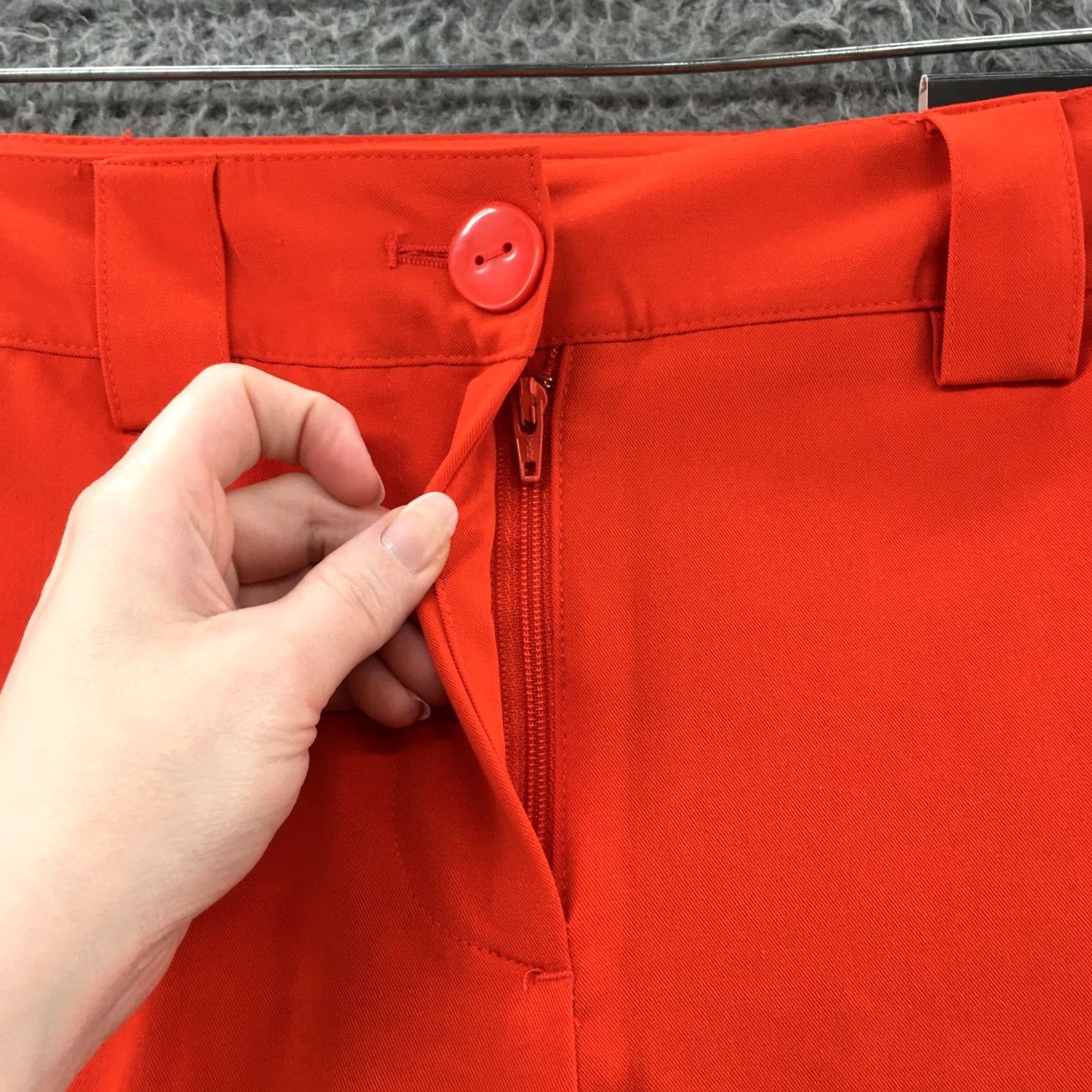 Worthington Worthington Orange Petite 4P Straight Leg High Rise Trouser Pants Womens Low Rise? No, High Rise. Size 30" / US 8 / IT 44 - 3 Thumbnail