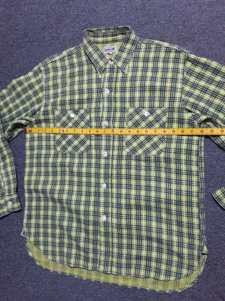 Sugar Cane 💥Sugarcane green colour checkered japan shirt Size US L / EU 52-54 / 3 - 11 Thumbnail