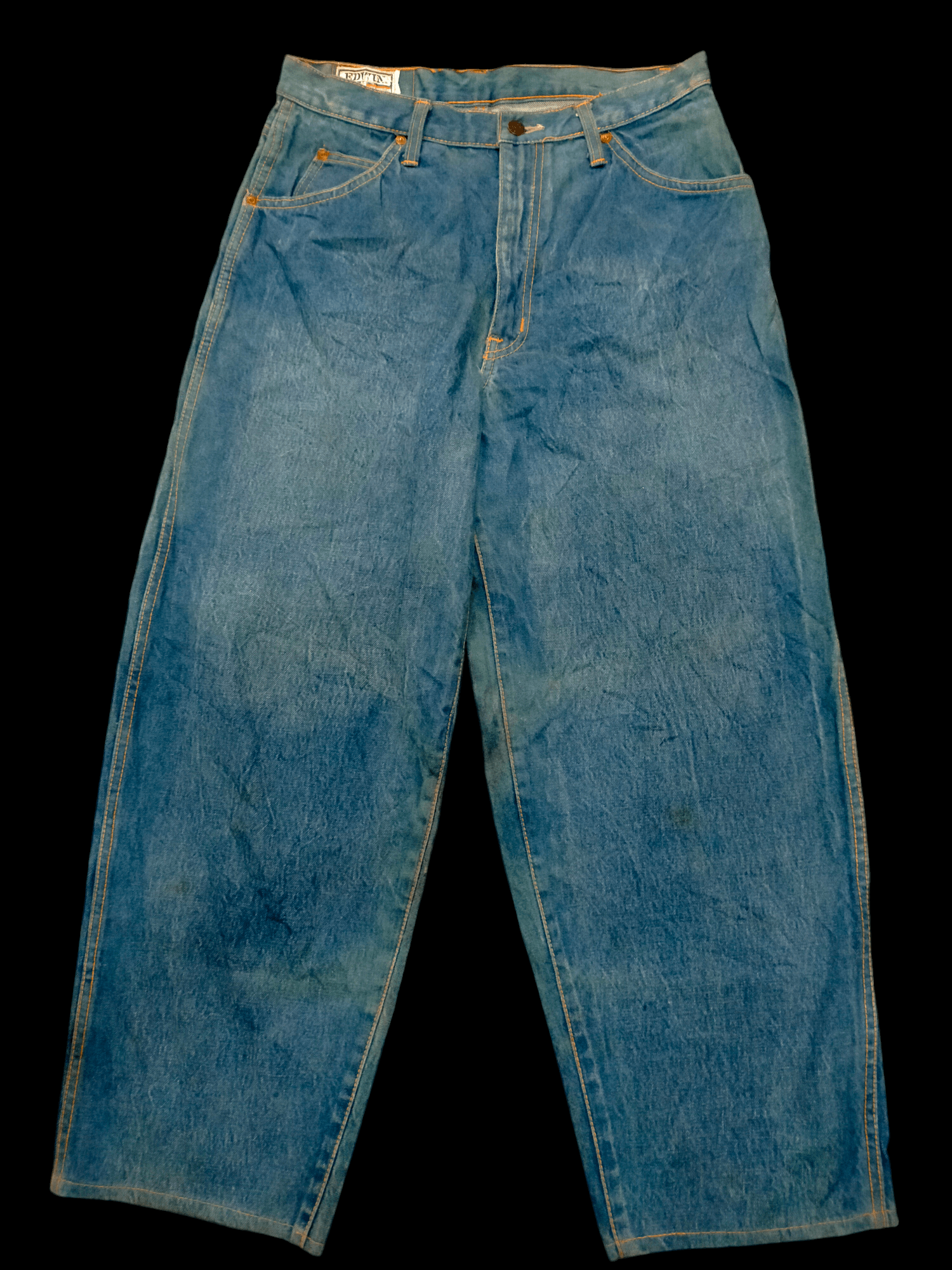 Edwin × Vintage 🔥Vintage 🔥Rare Edwin 1072 Baggy Wash Faded Jeans 80s Size US 29 - 2 Thumbnail