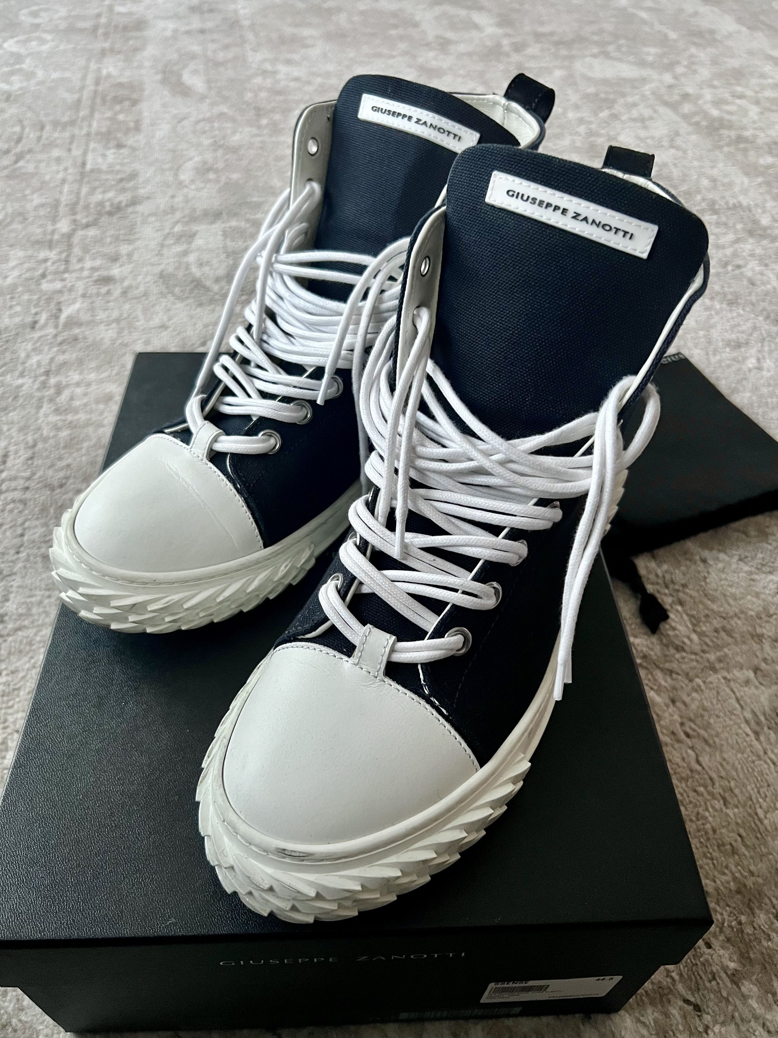 Giuseppe Zanotti Giuseppe Zanotti High-Top Black Blabber size 44.5 Size US 11.5 / EU 44-45 - 5 Thumbnail