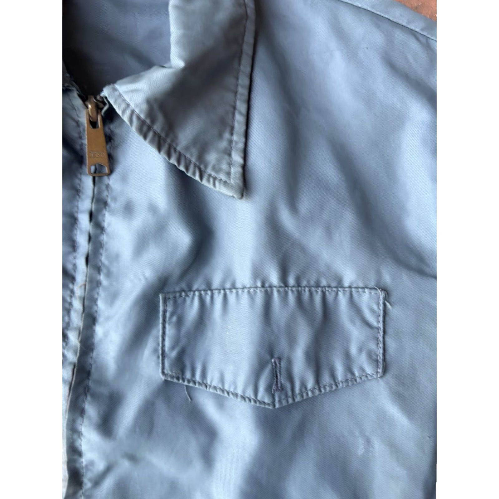 Vintage VINTAGE US Mail Jacket L Gray Nylon Embroidered Logo Zipper Full Zip Collared Windbreaker Mens Large Size US L / EU 52-54 / 3 - 4 Thumbnail