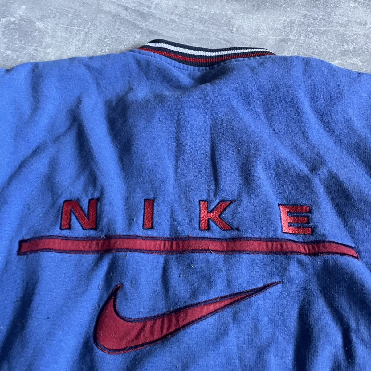 Nike Vintage 90s Nike Air Big Logo Varsity Bomber Jacket baggy tn Size US M / EU 48-50 / 2 - 3 Thumbnail