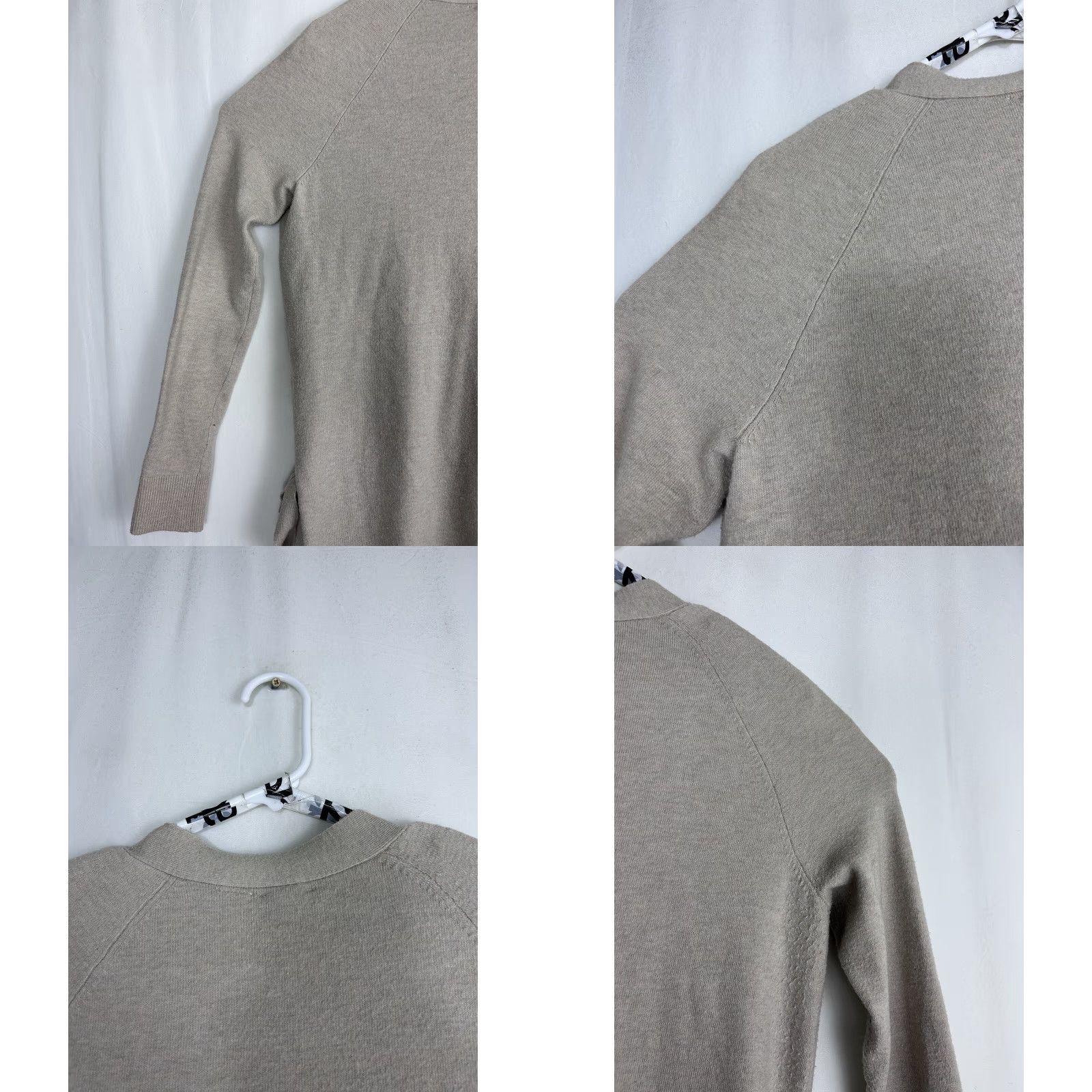 Anthropologie Anthropologie Cardigan Womens M Beige Merino Wool 3 Button Knot Sweater Size M / US 6-8 / IT 42-44 - 9 Thumbnail