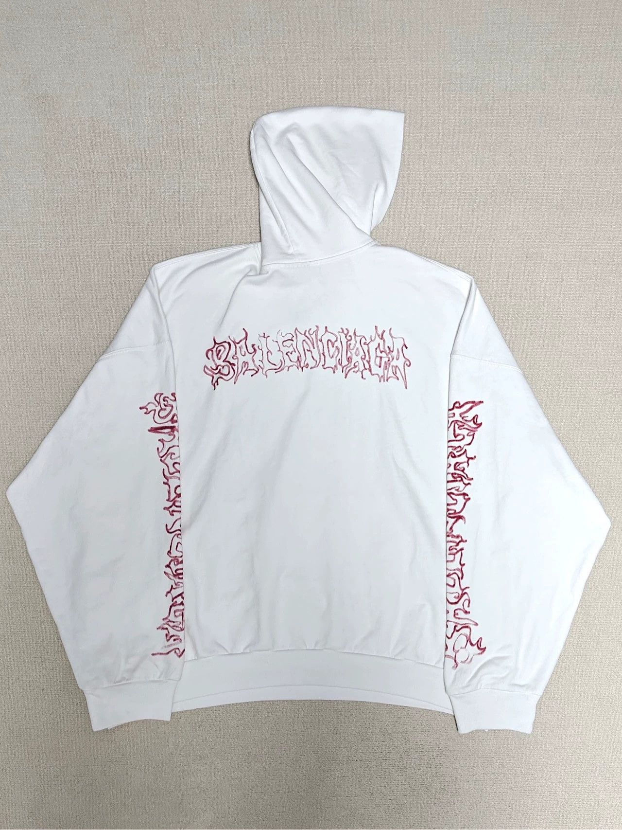 Balenciaga Balenciaga 24fw Dragon Flame Metal Hoodie Size US L / EU 52-54 / 3 - 2 Thumbnail