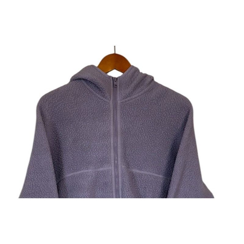 TNA TNA Jacket Women X Small Lilac Purple Sherpa Hooded Fleece Size XS / US 0-2 / IT 36-38 - 2 Thumbnail