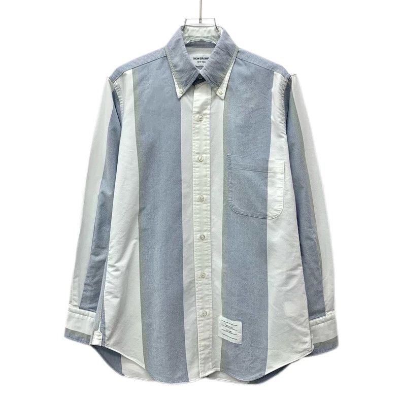 Thom Browne Thom browne Color-blocked striped cotton lapel single-breas Size US S / EU 44-46 / 1 - 1 Thumbnail