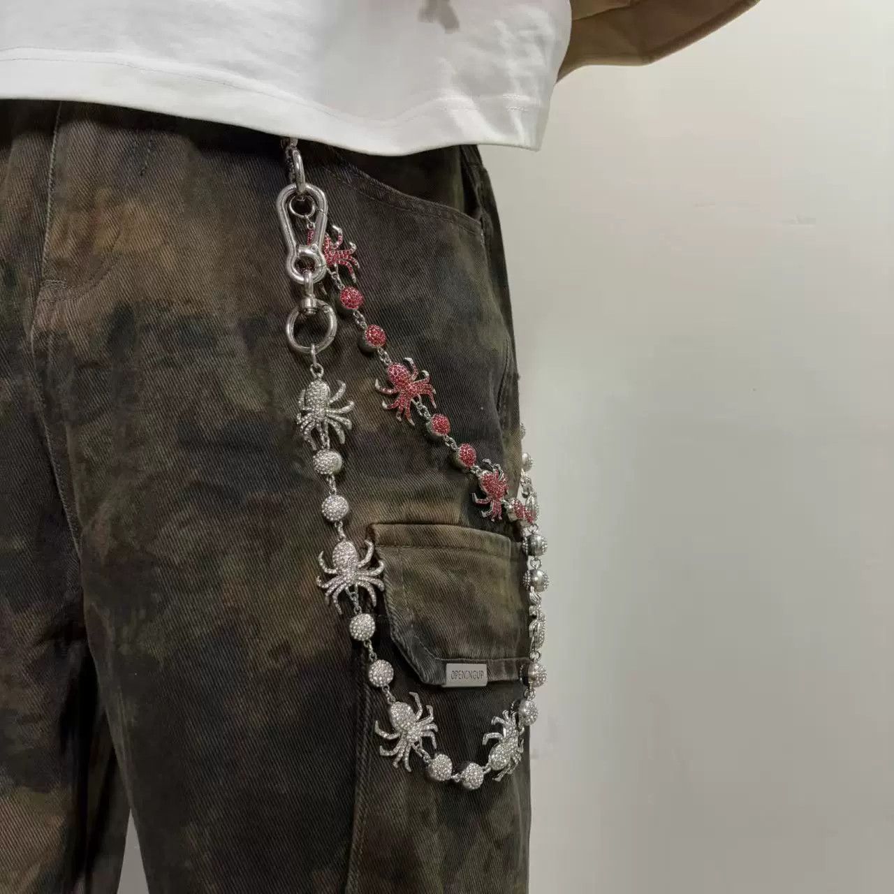 Vintage Retro hip-hop punk style jeans waist chain Size ONE SIZE - 2 Thumbnail