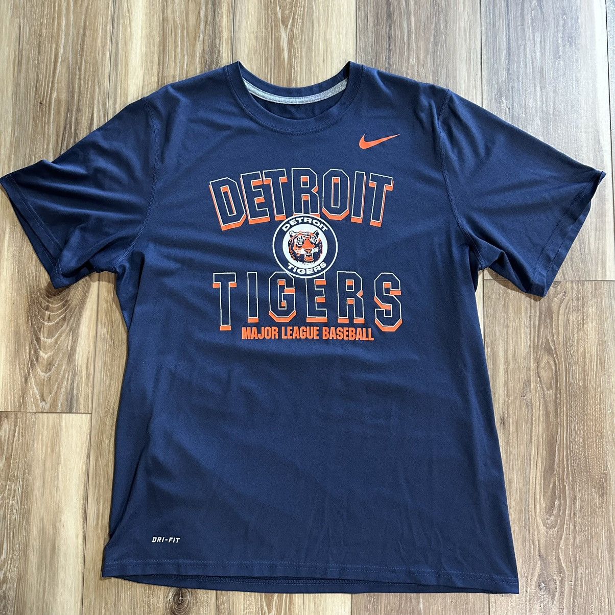Nike Nike Detroit Tigers Retro Logo Dri-Fit Shirt, Navy, Large Size US L / EU 52-54 / 3 - 1 Thumbnail