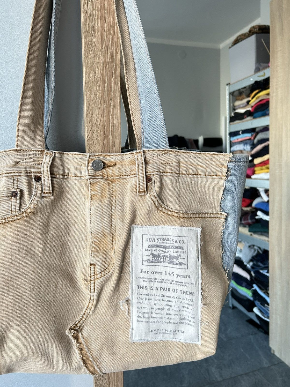 Grailed × Handmade × Levi's Rework bag Levi’s levis handmade jeans vintage rare denim Size ONE SIZE - 5 Thumbnail