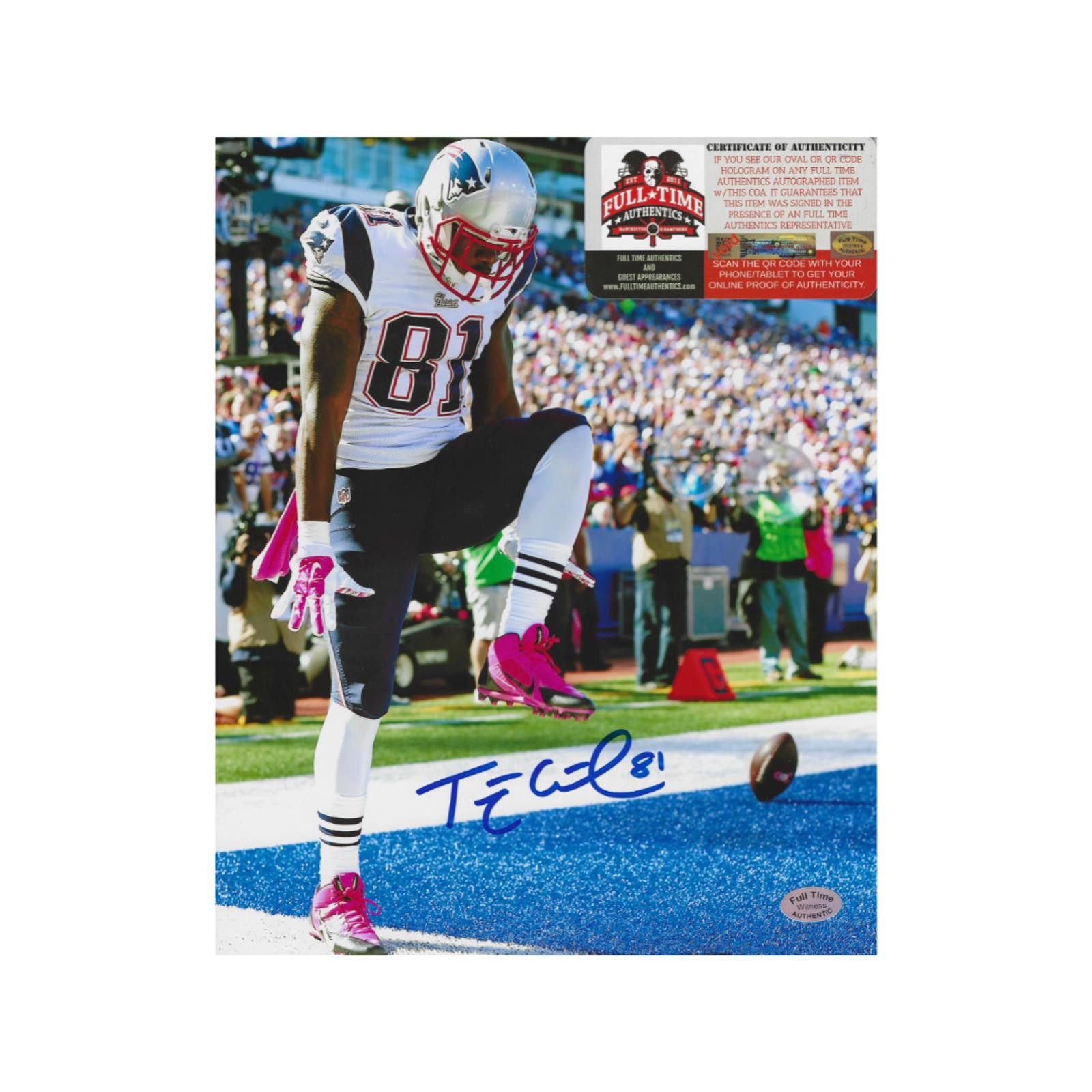 Other Tim Wright Patriots Autographed 8x10 Photo With COA W/Frame Size ONE SIZE - 4 Thumbnail