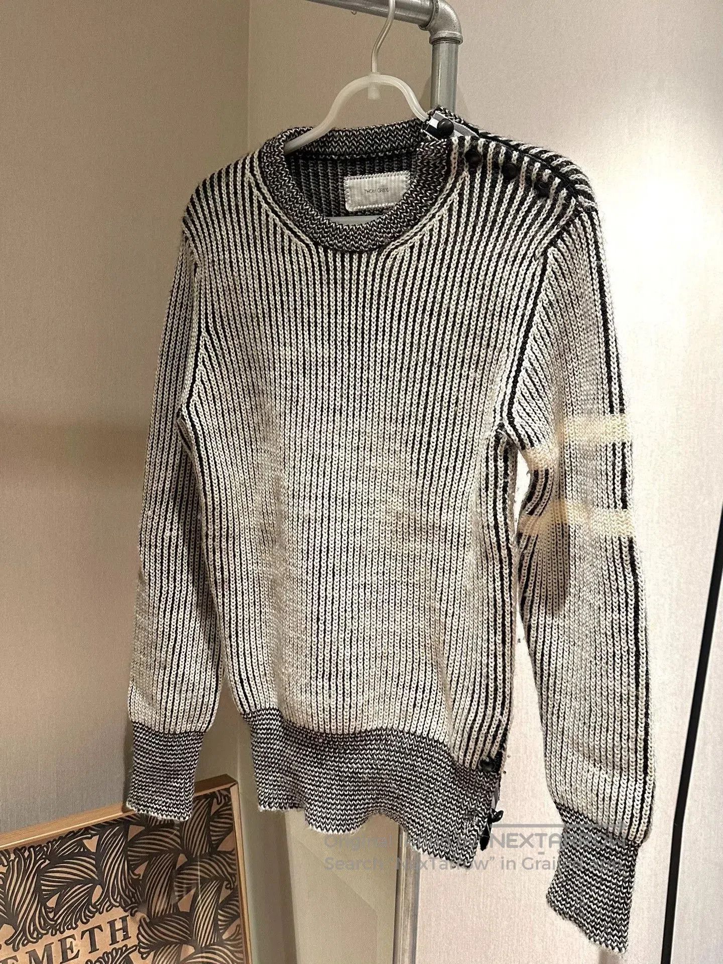 Thom Browne Thom Browne Thom Grey Wool Sweater. Size US M / EU 48-50 / 2 - 6 Thumbnail