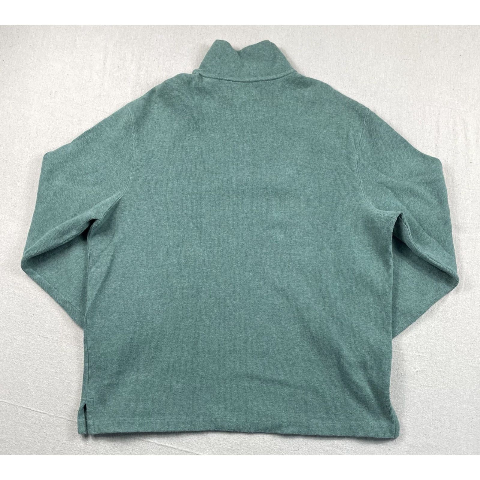 Polo Ralph Lauren VINTAGE Polo Ralph Lauren Sweater Shirt XL Men 1/4 Zip Pullover Pony Logo Green Cotton Knit Size US XL / EU 56 / 4 - 3 Thumbnail