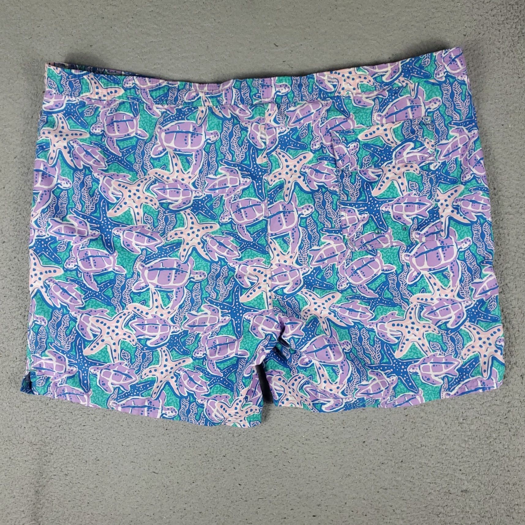Vineyard Vines Vineyard Vines Shorts Mens 2XL Purple Blue Sea Turtles Beach Board Swim Trunks Size US 39 - 7 Thumbnail