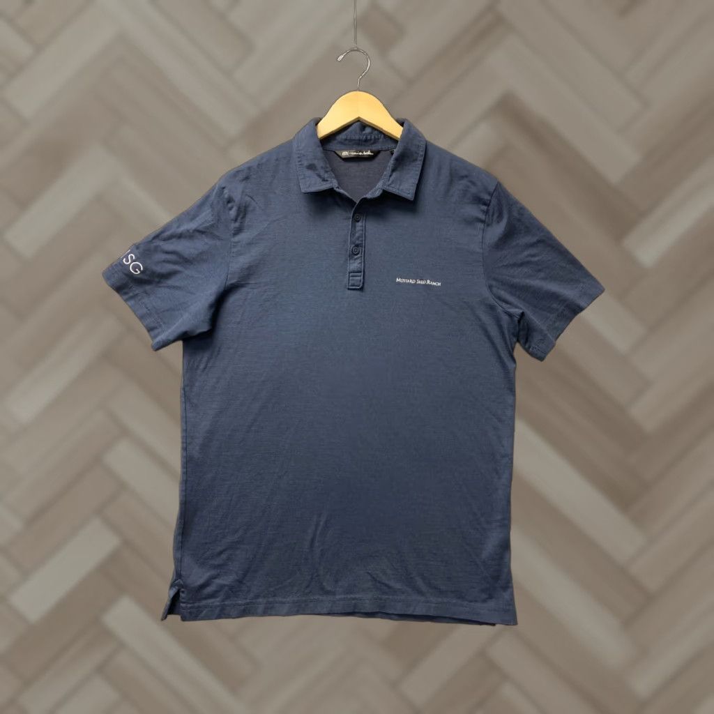 TravisMathew VINTAGE Travis Mathew Polo Shirt Men Large Slim Dark Indigo Golf Performance Size US L / EU 52-54 / 3 - 1 Thumbnail
