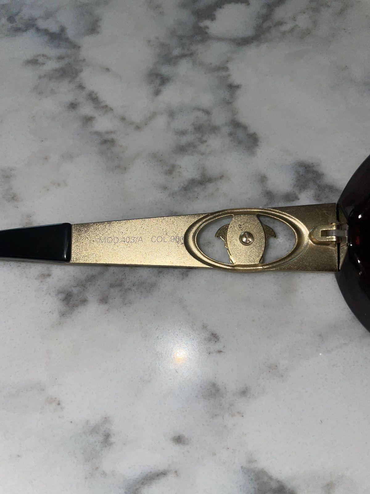 Versace Gianni Versace 1996 Oval Medusa Sunglasses Mod 403 Col 900 Size ONE SIZE - 6 Thumbnail
