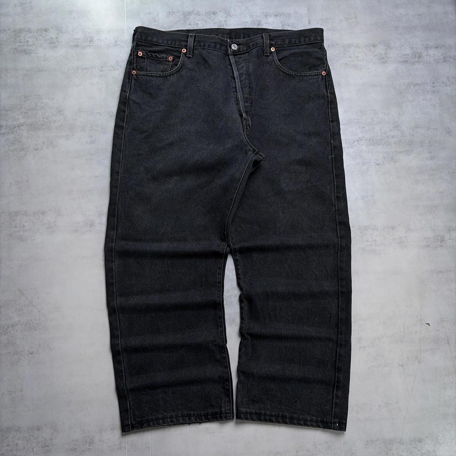 Levi's Vintage Washed Black Levi’s 501 Straight Denim Jeans Size US 38 / EU 54 - 2 Thumbnail