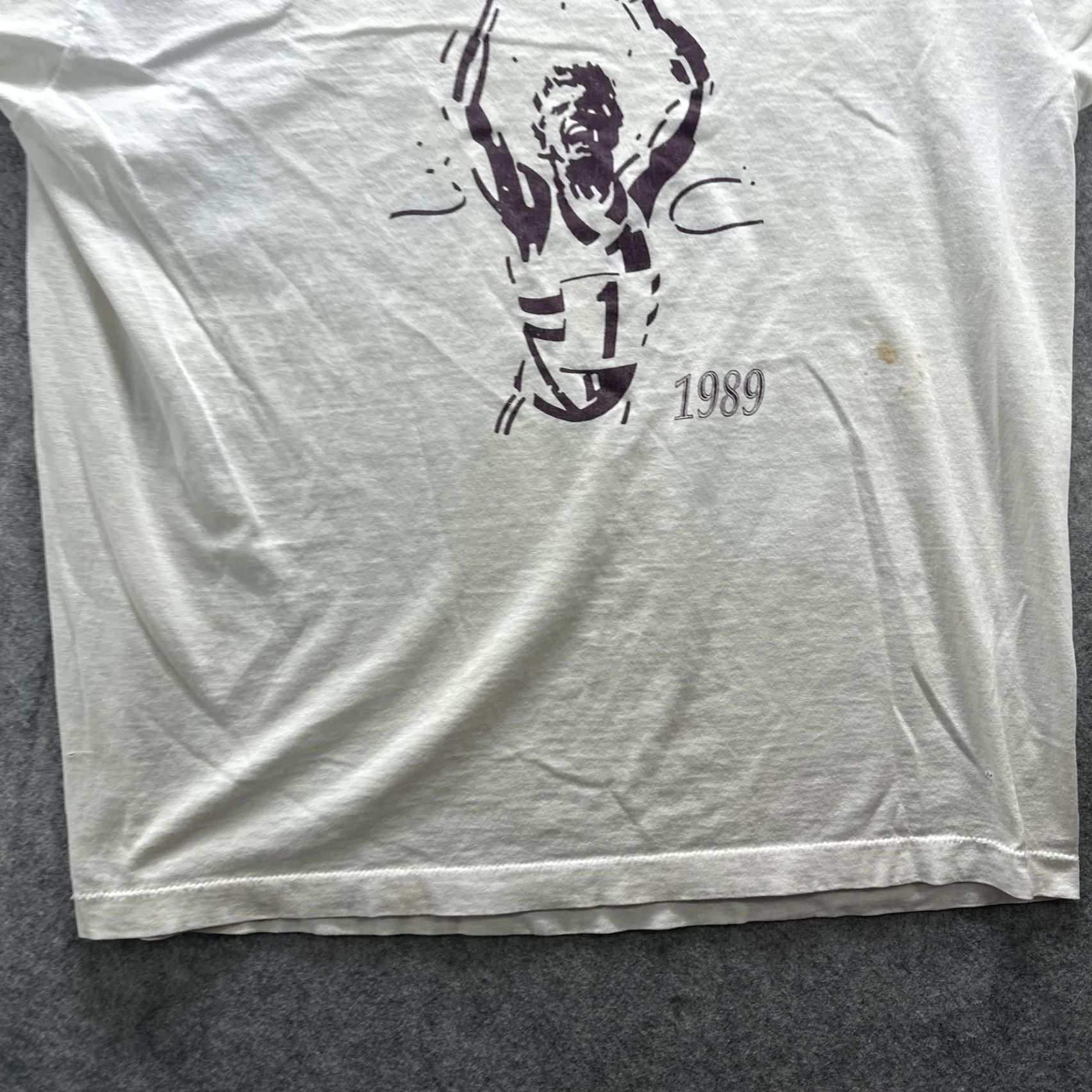 Vintage VINTAGE Screen Stars Best XL White College Station Relays Shirt Mens 1989 Track Graphic Print Short Sleeve Crew Neck Size US XL / EU 56 / 4 - 5 Thumbnail