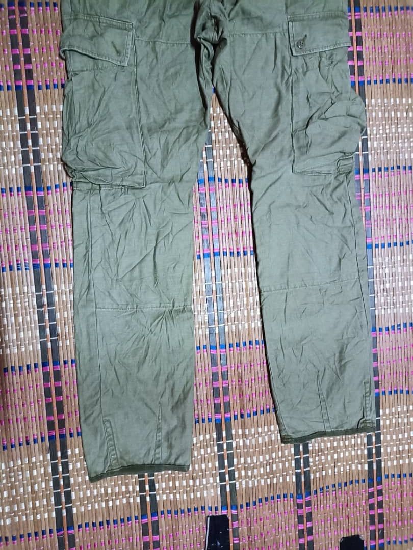 Designer Vintage BACK Number Cargo Pants Military Style Size US 31 - 7 Thumbnail
