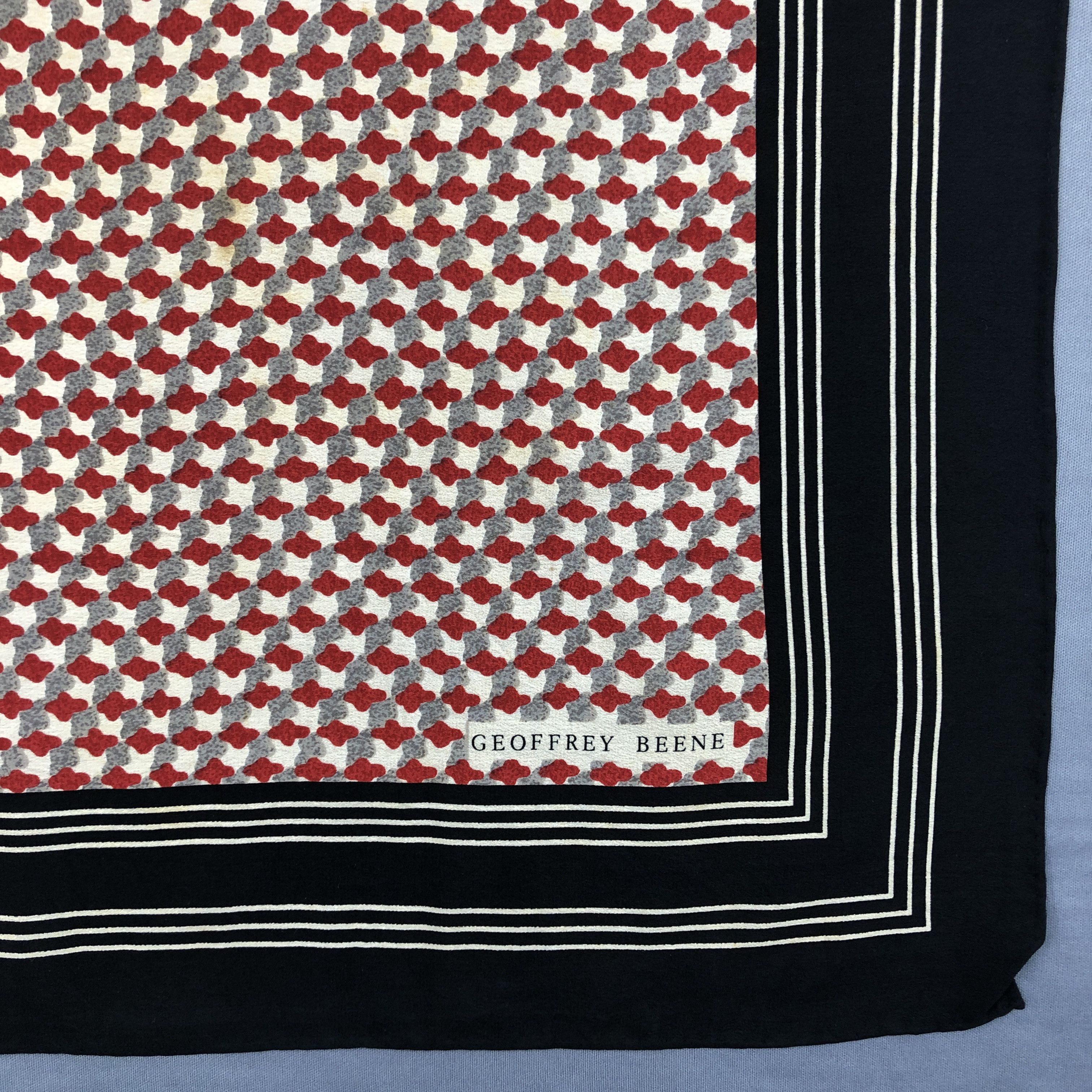 Geoffrey Beene Vintage Geoffrey Beene SILK Scarf Twill Stole Wraps Scarves Size ONE SIZE - 13 Thumbnail