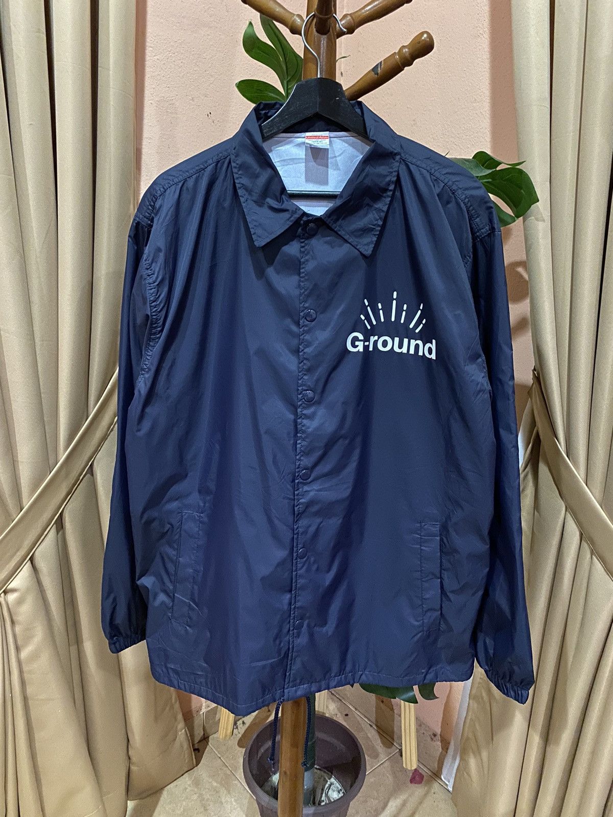 Japanese Brand G-round Coach Jacket XL Nylon Windbreaker with Logo Size US XL / EU 56 / 4 - 4 Thumbnail