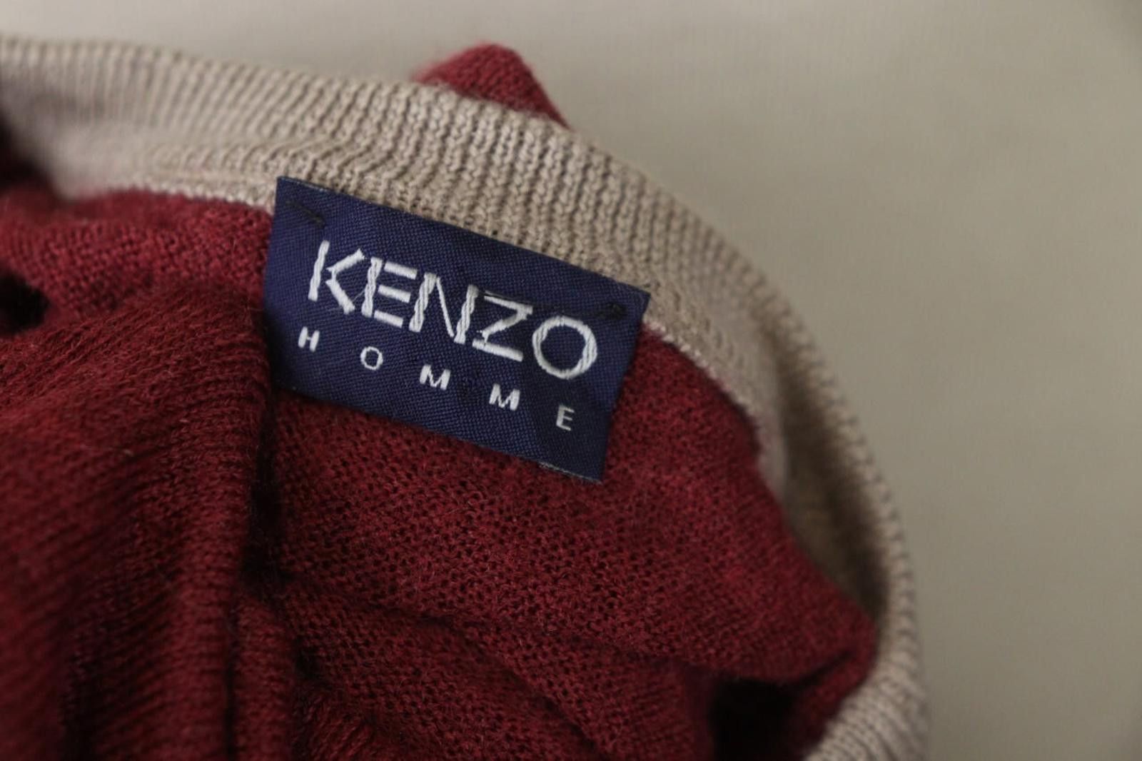 Kenzo Kenzo Red Wool Knitted Crew Pullover Sweater Size L Size L / US 10 / IT 46 - 11 Thumbnail