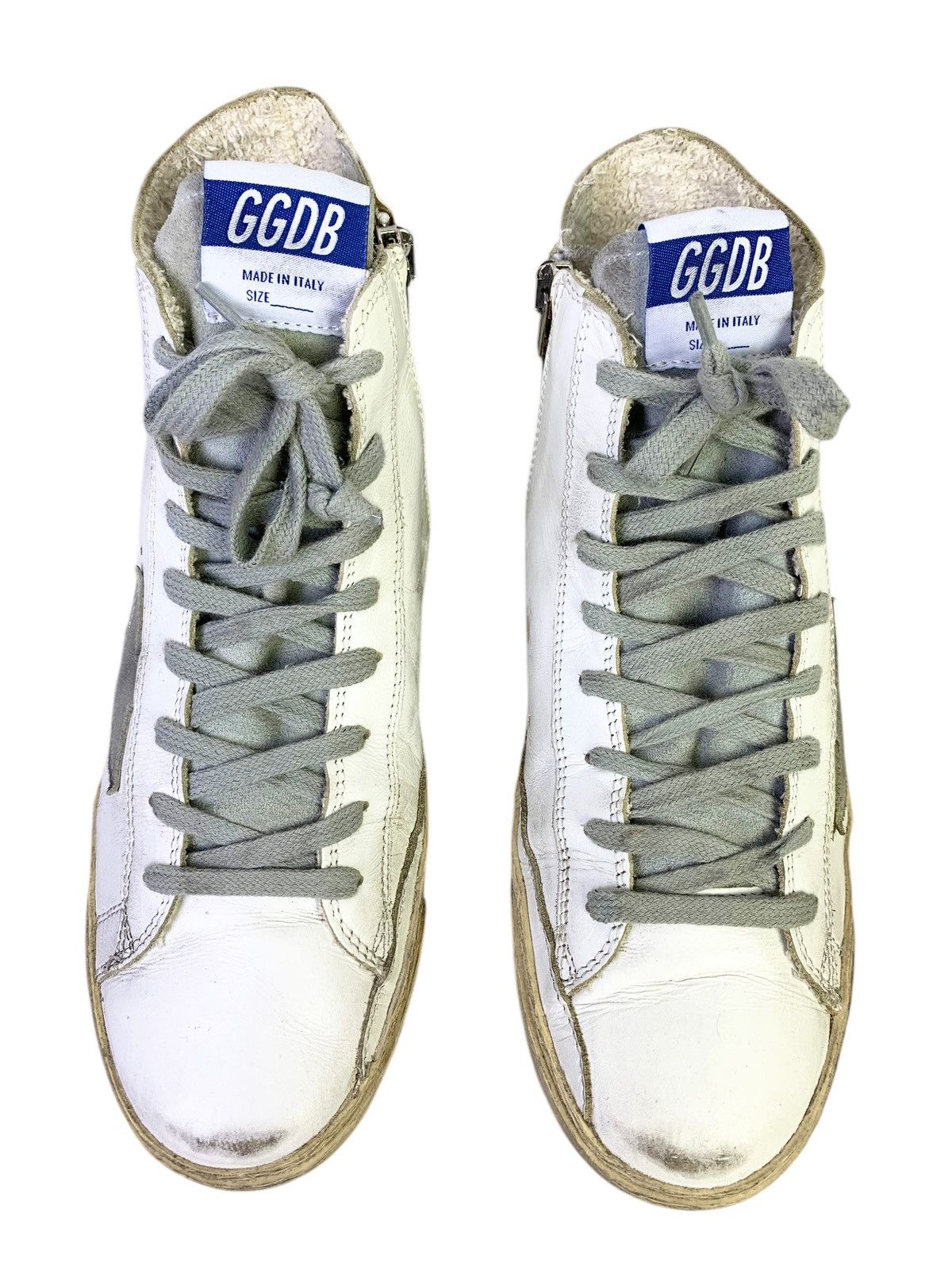 Golden Goose Golden Goose Francy Classic Hi Top White Distressed Leather Size US 5 / EU 37 - 3 Thumbnail